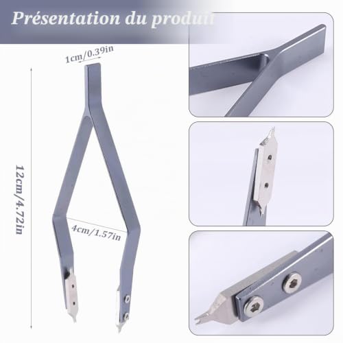 Pince à ressort pour horloger, ajusteur de bracelet de montre, outil de réparation pour retirer le bracelet de montre, pince à épiler en V, réparation de montres pratique – vue 2