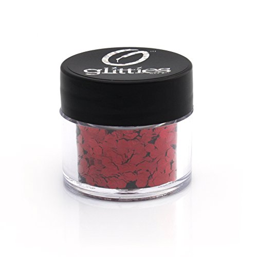 GLITTIES - Ruby Red - (.094") - Hexagon Glitter - Solvent Resistant Nail Glitter for Gel, Acrylic, Nail Polish, Nail Art Supplies - Made in The USA - (10 Grams)