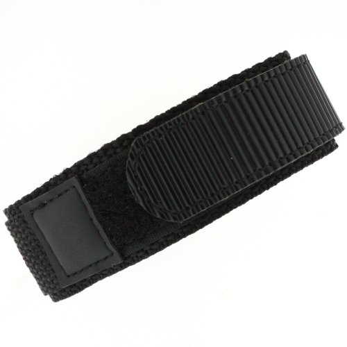 Watch Band Nylon One Piece Wrap Sport Strap Black Adjustable 22 Millimeter #TOP2