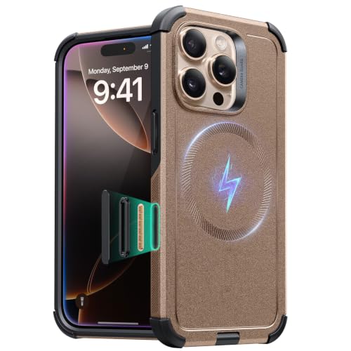 Image of ESR for iPhone 16 Pro Case, for MagSafe, Rugged, Desert Titanium