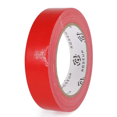 Image of Duct Tape 1 Inch Tape, Tear by Hand & Waterproof,Great for Packaging, Arts & Crafts, Color-Coding, and DIY Projects, 1 Inch x 30Yards, Red