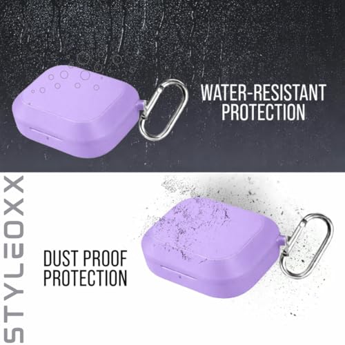 Image of Anvique Silicone Case Cover for Realme Buds Air 8, Dustproof and Shockproof Protection (Master Purple)