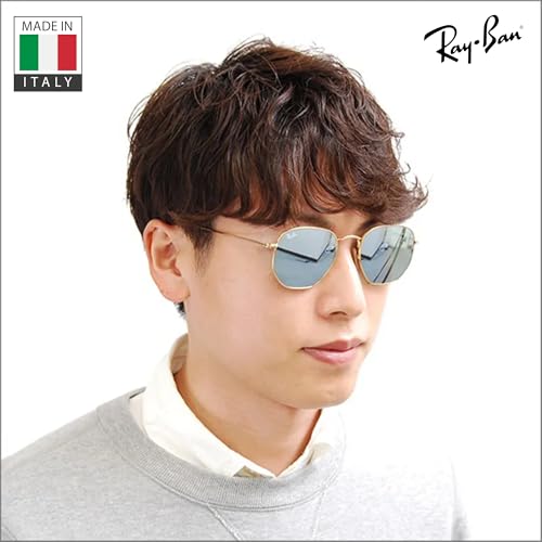 Image of Ray-Ban RB3548N HEXAGONAL FLAT LENSES Square-Round Shape Sunglasses for Men & Women with Official Eyewear Kit