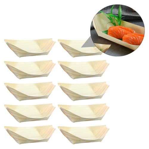 Bandejas desechables de madera para sushi 100 unidades miniatura 6