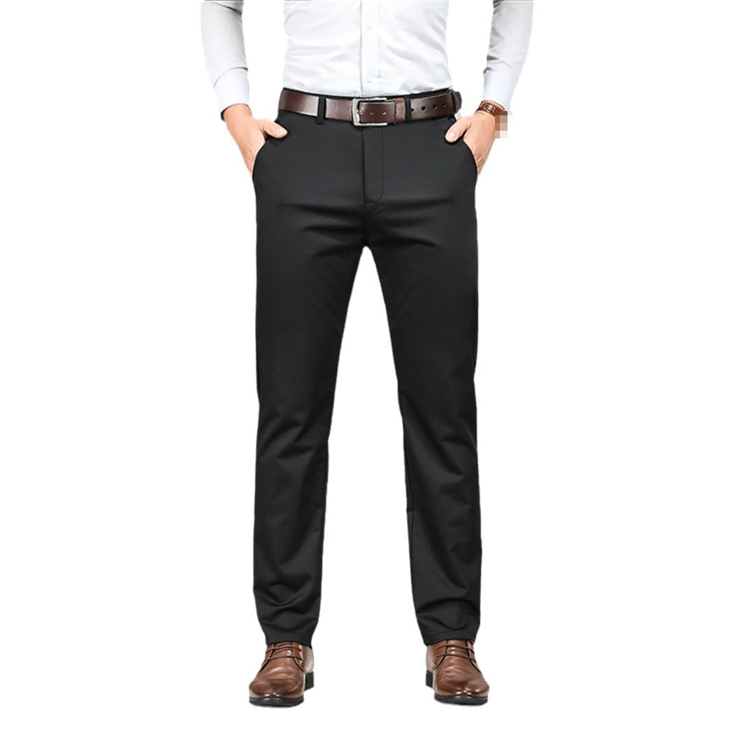 Vogrtcc Pantalones De Traje De Oficina para Hombre, Pantalones Formales Ajustados Ajustados para Negocios, Pantalones De Talla Grande
