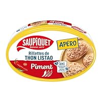 UN APÉRO ORIGINAL : Idéales pour changer des chips et des cacahuètes, les rillettes de thon au poivron Saupiquet allient les saveurs du thon moelleux réhaussé de piment, pour des tartines et toasts succulents. FACILE À UTILISER : Déjà préparées et tr...