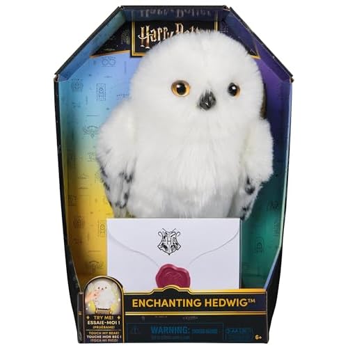 Spin Master World Harry Potter - Interaktive Plüsch-Eule Hedwig mit über 15 Geräuschen und Bewegungen