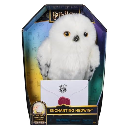 Wizarding World Harry Potter - Interaktive Plüsch-Eule Hedwig mit über 15 Geräuschen und Bewegungen