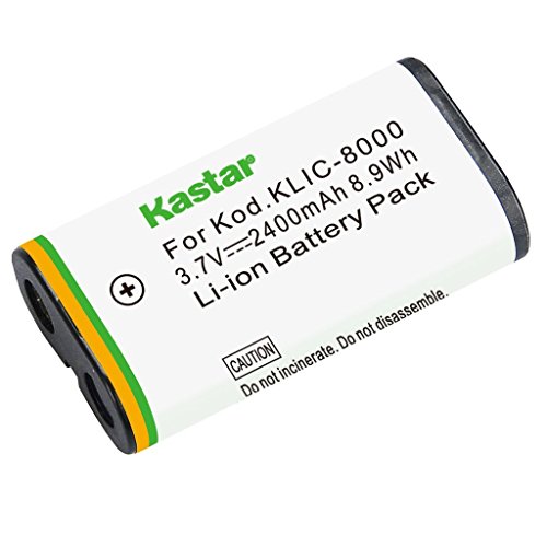Kastar Battery (1-Pack) for Kodak KLIC-8000, K8000 Work with Kodak Z1012 is, Z1015