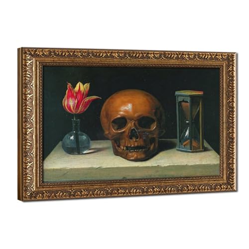 Poster Vanitas Still Life 1671 Philippe De Champaigne Impression Toile Cadre Suspendre 40x60cm