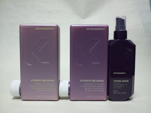 Kevin Murphy Hydrate Me Wash, Rinse and Young Again Infused Treatment Oil Set by Vidimear