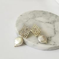 Leuke asymmetrische oorbellen in verguld zilver - Swan Market | Conceptstore voor Creatieve Kado's