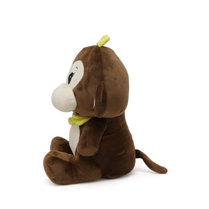 Image of Storescent Soft Toys for Kids - Stuffed Animal Plush Soft Toy for Boys & Girls | Plushie Toy Brown Monkey 30cm