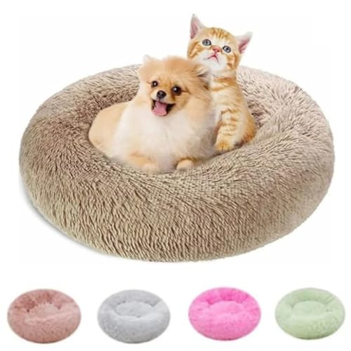 CAMA PET DONUT PELUCIA REDONDA G 60X60X12 Cachorros E Gatos CAMINHA NUVEM FUNDO ANTIDERRAPANTE E IMP
