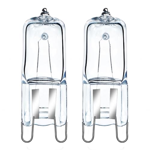 GMY Ampoule de Four 40w 300 Degré G9 Halogène Remplacement 230V Blanc Oven Chaud Résistante à 2 Pack
