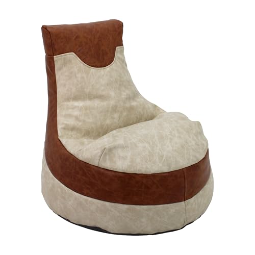 Factory Direct Partners Rustic Little Gamer Bean Bag Chair for Kids, Comfy Bean-Filled Flexible Floor Seating for Reading, Gaming, Sitting in Playroom, Rec Room or Classroom - Distressed Assorted
