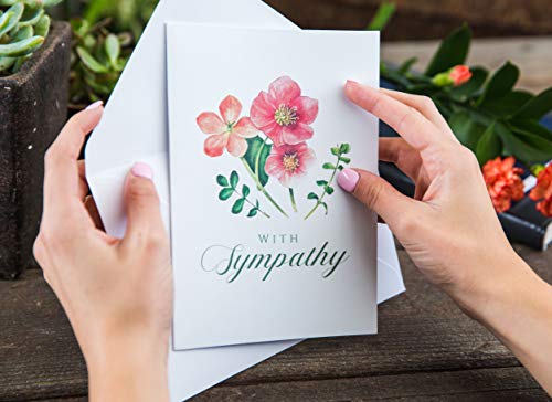 Sweetzer & Orange Sympathy Cards With Envelopes Set – 15 Cards – Blank Condolence Card Pack For Funeral And Bereavement Greetings. Sorry For Your Loss, And Thinking Of You - 5X7 #TOP1