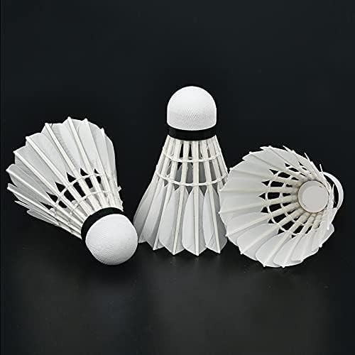 MOSTOS® - Feather Shuttlecock Pack of 10 | Durable Feather Birdies for Badminton | Ideal for Practice & Training | Medium Speed | White (Champion Model)-image-44