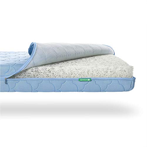 Image of Newton Baby Crib Mattress Spare Cover, Zippered | Ultra-Breathable Proven to Reduce Suffocation Risk, Safe, Machine Washable, Non-Toxic, Rest Easy - Sky Blue (Cover ONLY)