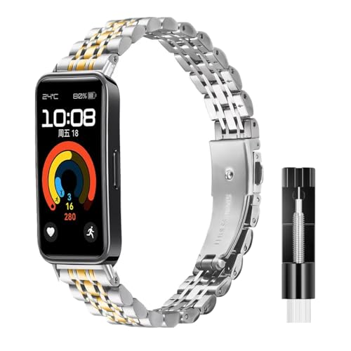 [XZSJ] �o���h �K�� Huawei Band 11 pro/Band 11,�X�e�����X�X�`�[�����^�������p�u���X���b�g ���߉\ ���ߍH��t�� (���Ƌ�)