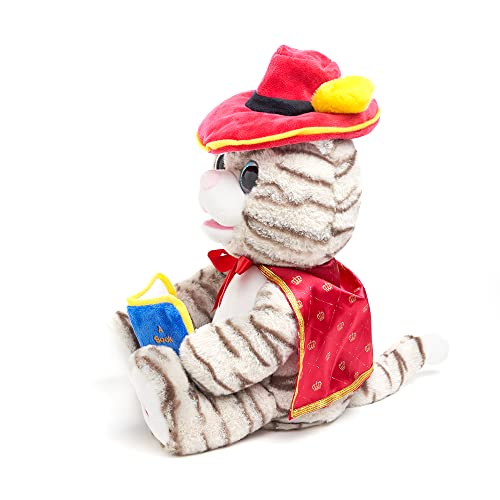 Cuddle Barn - Sir Catsby The Storyteller | Cat Animated Storytelling Stuffed Animal Plush Toy Reads 5 Fairy Tales, Mouth Movement, Swaying Motion, Lights Up, 12 Inches #TOP3