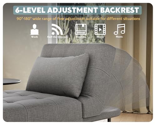 image for VanAcc Sofa Bed, 4 in 1 Multi-Function Folding Ottoman, Sleeper Chair 