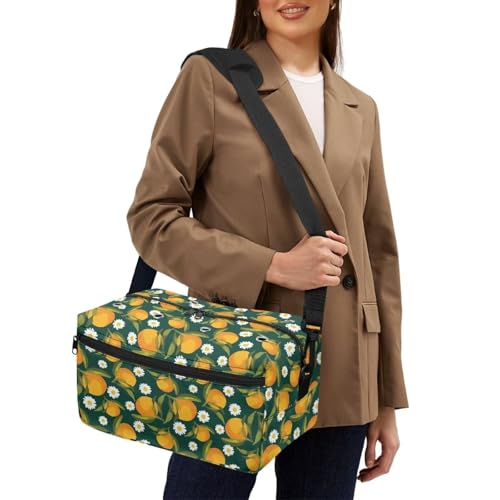 Image of Drnuikhe Tangerine Knitting Bag Crochet Bag Dust Resistant Yarn Organizer Knitting & Crochet Supplies Yarn Bag for Knitting Needles Traveling Knitting Bag Organizer Yarn, Crochet Kit