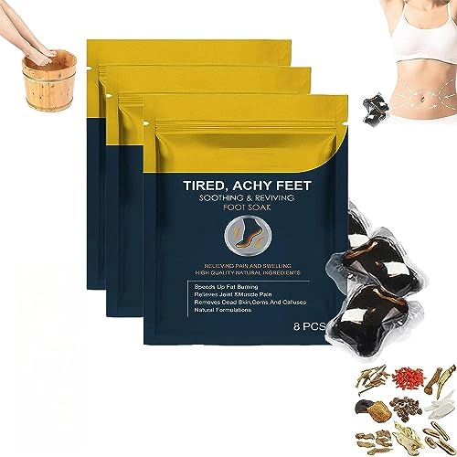 Voilaist - Líquido de limpieza de hierbas naturales para pies, Hapo Detoxingherbs limpieza de pies, cuentas de remojo de hierbas naturales para pies y alivia la fatiga (3 cajas)
