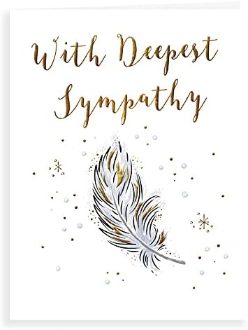 Luxury Beautiful Contemporary with Deepest Sympathy Card - 8 x 6 inches - Koko Designs, K70042