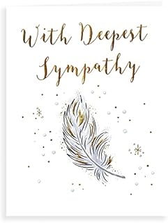 Luxury Beautiful Contemporary with Deepest Sympathy Card - 8 x 6 inches - Koko Designs, K70042