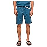 Short de survêtement teint en vêtement avec logo imprimé. Poches arrière et latérales.