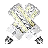 600W Equivalent LED Corn Light Bulb,2-Pack 60W 9000LM 5000K Daylight White, E26/E27 Base, High Brightness LED Replacement for Garage, Basement, Warehouse, Workshop, Indoor Outdoor Lighting