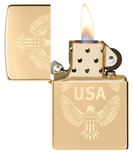 Encendedor Zippo Bolsillo Latón Pulido miniatura 4