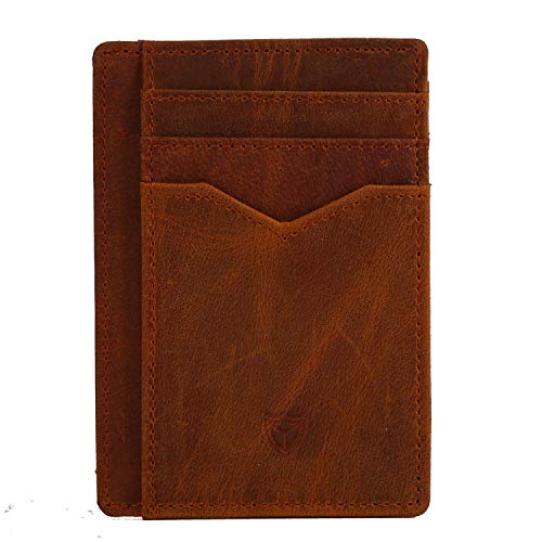 Slim Men Wallet Leather Card Holder RFID Thin Card Case Front Pocket Wallet (Vintage Coffee) Slim Men Wallet Leather Card Holder RFID Thin Card Case Front Pocket Wallet (Vintage Coffee)
