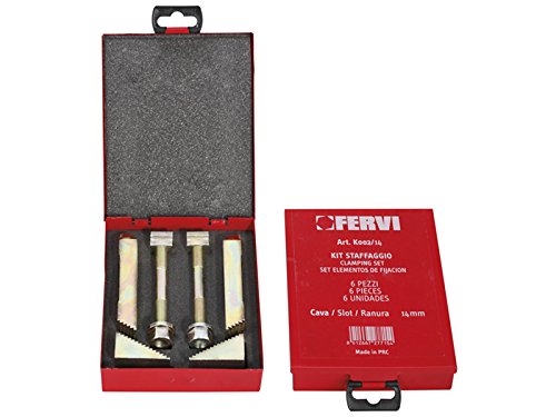 Kit 6 pz staffe staffaggio cava 14 mm bloccaggio