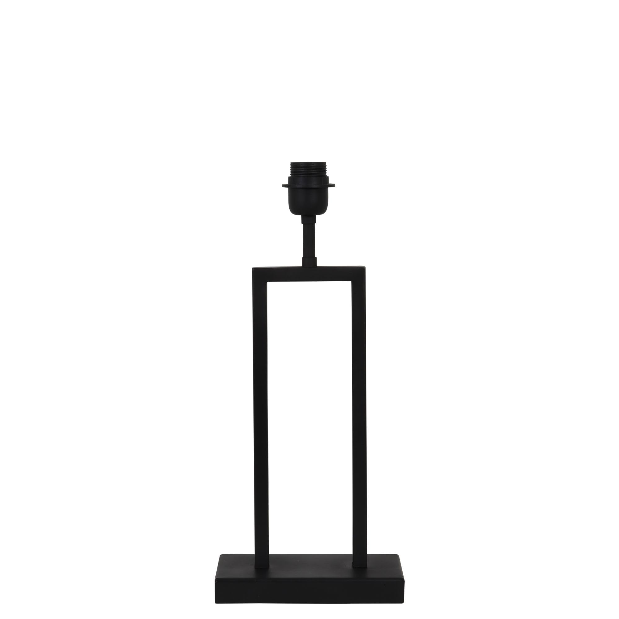 Light & Living Lampenfuß Shiva - Schwarz - 20x10x41cm | Rechteck - Modern - Metall - Tischlampenfuß - Lampe Wohnzimmer & Schlafzimmer