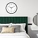 HIPPIH 2 Pack Silent Wall Clock, 10 Inch Non Ticking Quiet Digital Sweep Decorative Battery Operated Wall Clocks for Living Room Bedroom Kitchen School Office Decor, Black