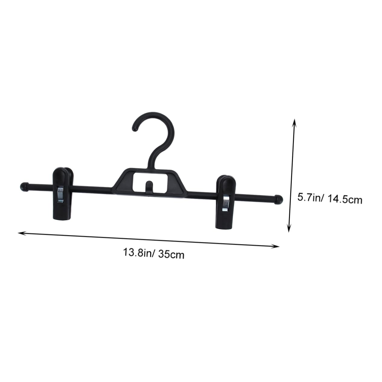 Cabilock Adjustable Pants Rack Set Plastic Pants Hanger 10 Clips for Easy Clothing Storage