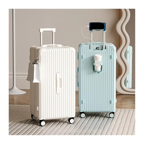 20-32inch Versatile Large-Capacity Suitcase with ABS+PC Shell for Business Travel(Green,22inch)3