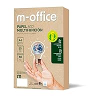 Recyclingpapier, DIN A4, 80 g, Papier für Kopierer und Drucker, 1 Packung mit 50 Blatt A4, 100% Recyclingpapier, m-office (50 Blatt)