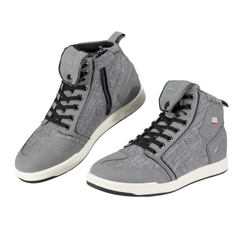 KEMIMOTO Motorrad Schuhe Herren, Motorradstiefel Causal,mit Verstärkte Schaltpads, Aktmungsaktiver Motororad Sneaker,Schwarz/Grau KEMIMOTO Motorrad Schuhe Herren, Motorradstiefel Causal,mit Verstärkte Schaltpads, Aktmungsaktiver Motororad Sneaker,Schwarz/Grau