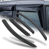 M-AUTO Window Visors Rain/Sun Guards Compatible with 2004-2006 Chevy Aveo Sedan, Tape-On Car Window Deflectors, 4PCS