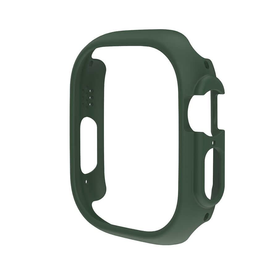 Zore Apple ile uyumlu Watch Ultra 49mm Sert PC Kasa Koruyucu Watch Gard 18 Yeşil