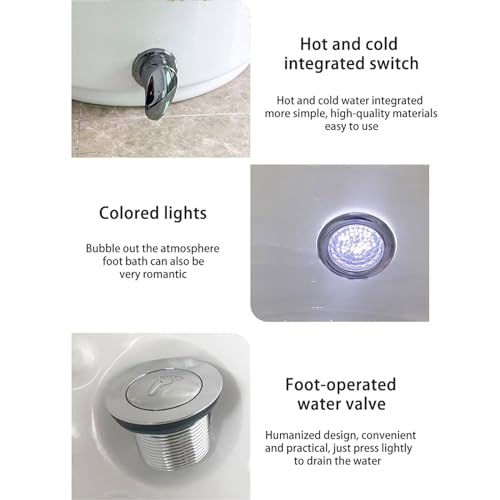 Spa de pies acrílico con masaje y temperatura ajustable miniatura 6