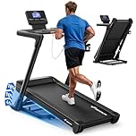 MERACH Heavy Duty Treadmill with 18% Auto Incline, 1-14km/h Folding Treadmill for Home - 350LBS High Weight Capacity, 3.5HP Motor, Ultra Quiet Shock Absorption with LCD Display & Heart Rate Detection