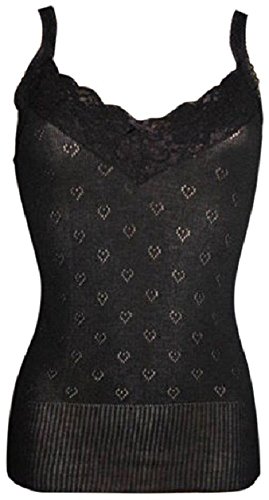 Snowdrop Ladies Thermal Sleeveless Camisole Vest Winter Underwear Black (X Large 16-18)