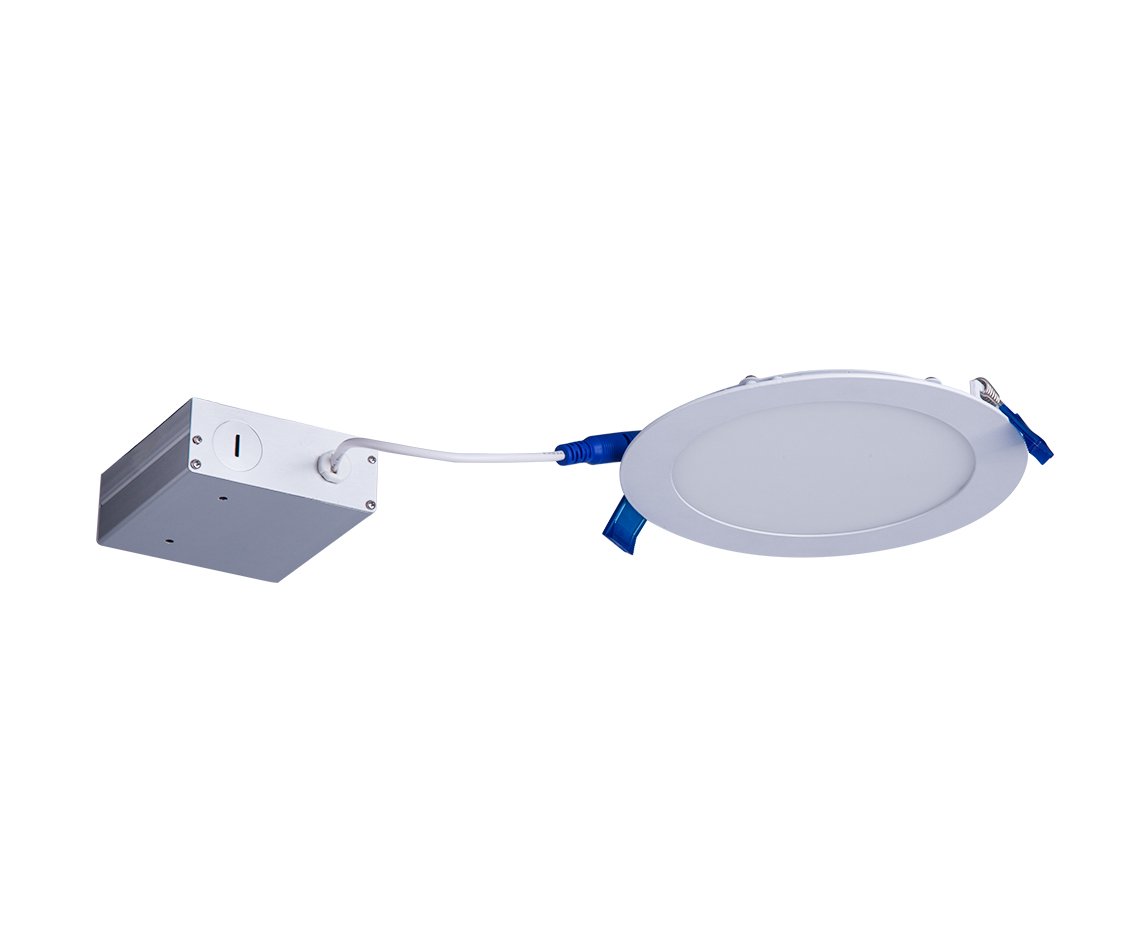goodlite slim led 4" recessed ultra-thin round ceiling light - 850 lumens, 3000k warm white, 12w ,ic-rated dimmable, energy star, cri-90> 120v