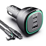 165W USB C Car Charger Adapter Super Fast Charging WOTOBEUS PD3.1 140W/PD3.0 100W PPS45W QC5+PD 35W