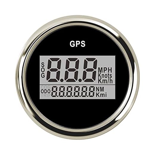 WanLiTong 52mm 2 '' Marine Car Boat Gps Digital hastighetsmätare Odomometermätare 0~999 knop Map Km/h Motorcykel Vattentät Gps Speed ​​Gauge 9-32V (Color : BS)