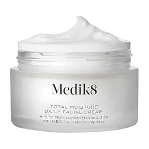 Medik8 Total Moisture Daily Facial Cream – Hydrating Peptide Face Moisturizer with Hyaluronic Acid – Face Cream Supports Skin Barrier – 1.6 oz